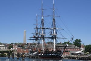 Boston harbor USS Constitution - by Elmschrat Coaching38 - Wikimedia